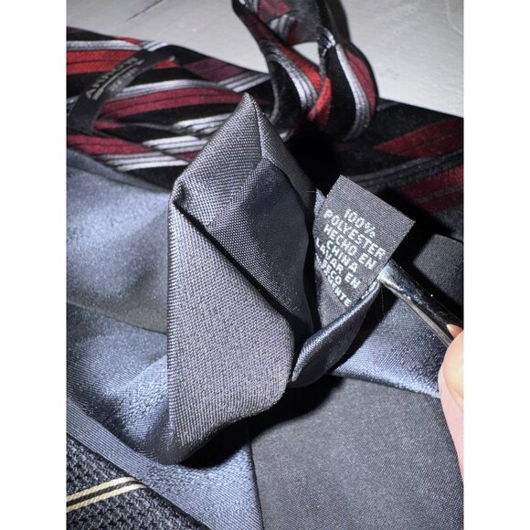 Lot Of 3 Vintage Silk Poly Striped Times Covington Arrow David Taylor - Picture 4 of 5